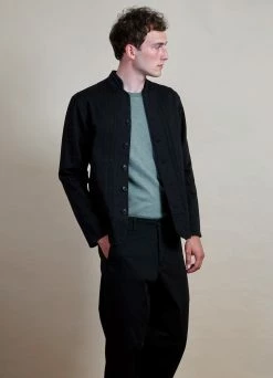 HANSEN GARMENTS TRYGVE | Wide Cut Cropped Trousers | Black -Deals Bottoms Store trygve wide cut cropped trousers black hansen garments 963205