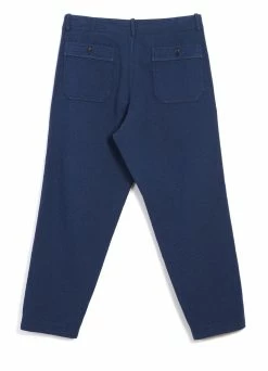 HANSEN GARMENTS TRYGVE | Wide Cut Cropped Trousers | Blue -Deals Bottoms Store trygve wide cut cropped trousers blue hansen garments 629300