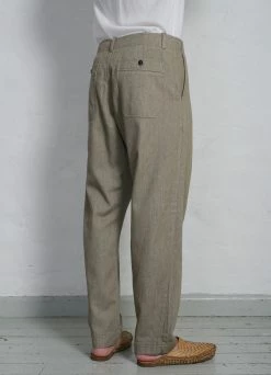 HANSEN GARMENTS TRYGVE | Wide Cut Cropped Trousers | Safari -Deals Bottoms Store trygve wide cut cropped trousers safari hansen garments 587305