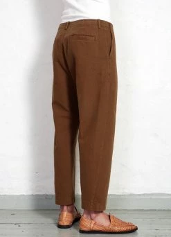 HANSEN GARMENTS TRYGVE | Wide Cut Cropped Trousers | Terra -Deals Bottoms Store trygve wide cut cropped trousers terra hansen garments 305142