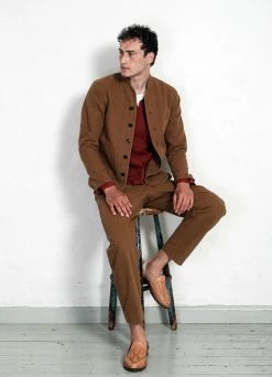 HANSEN GARMENTS TRYGVE | Wide Cut Cropped Trousers | Terra -Deals Bottoms Store trygve wide cut cropped trousers terra hansen garments 479019