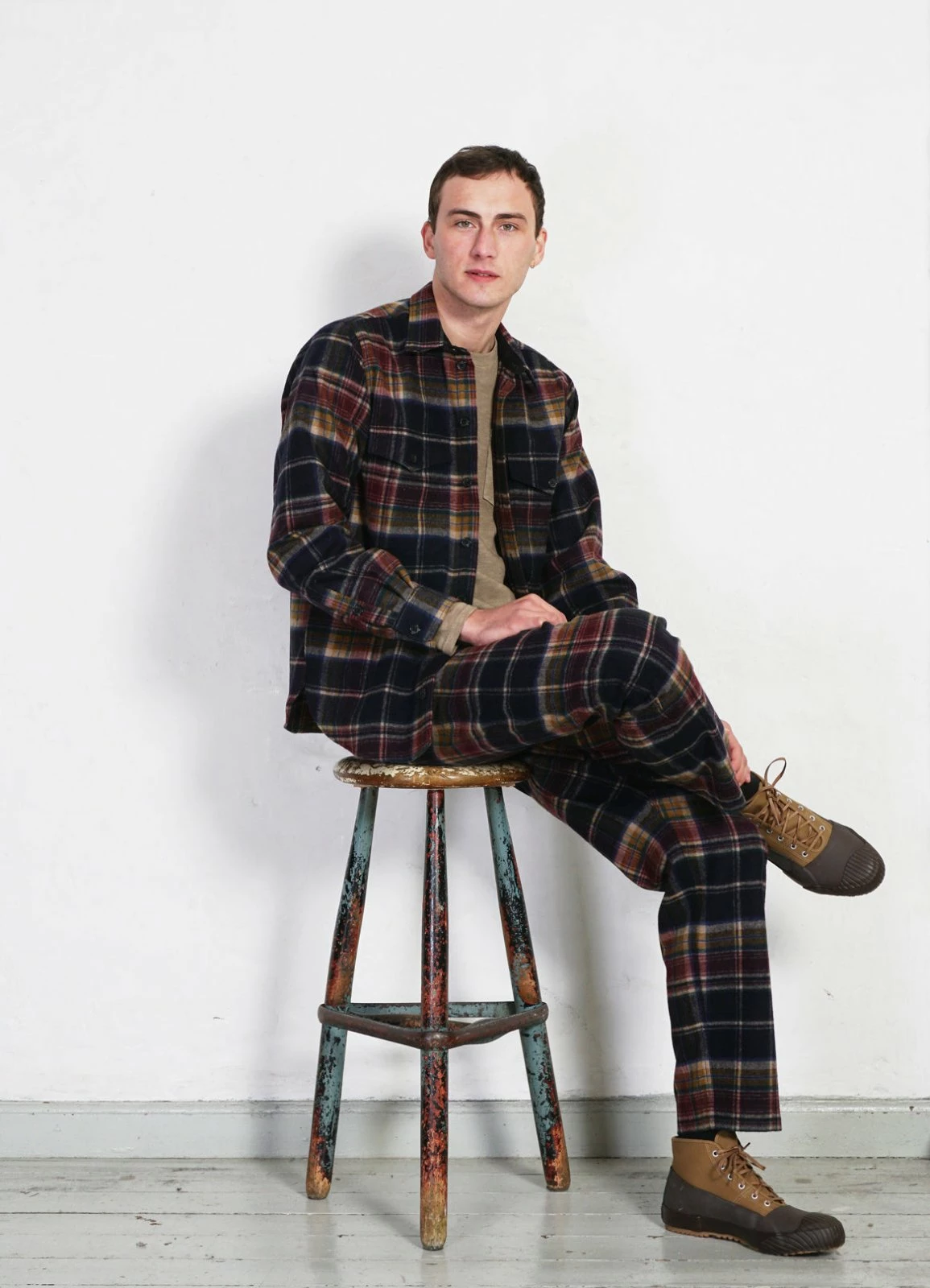 HANSEN GARMENTS TYGE | Wide Cut Cropped Trousers | Multi Colour Check 5 HANSEN GARMENTS TYGE | Wide Cut Cropped Trousers | Multi Colour Check - Image 5