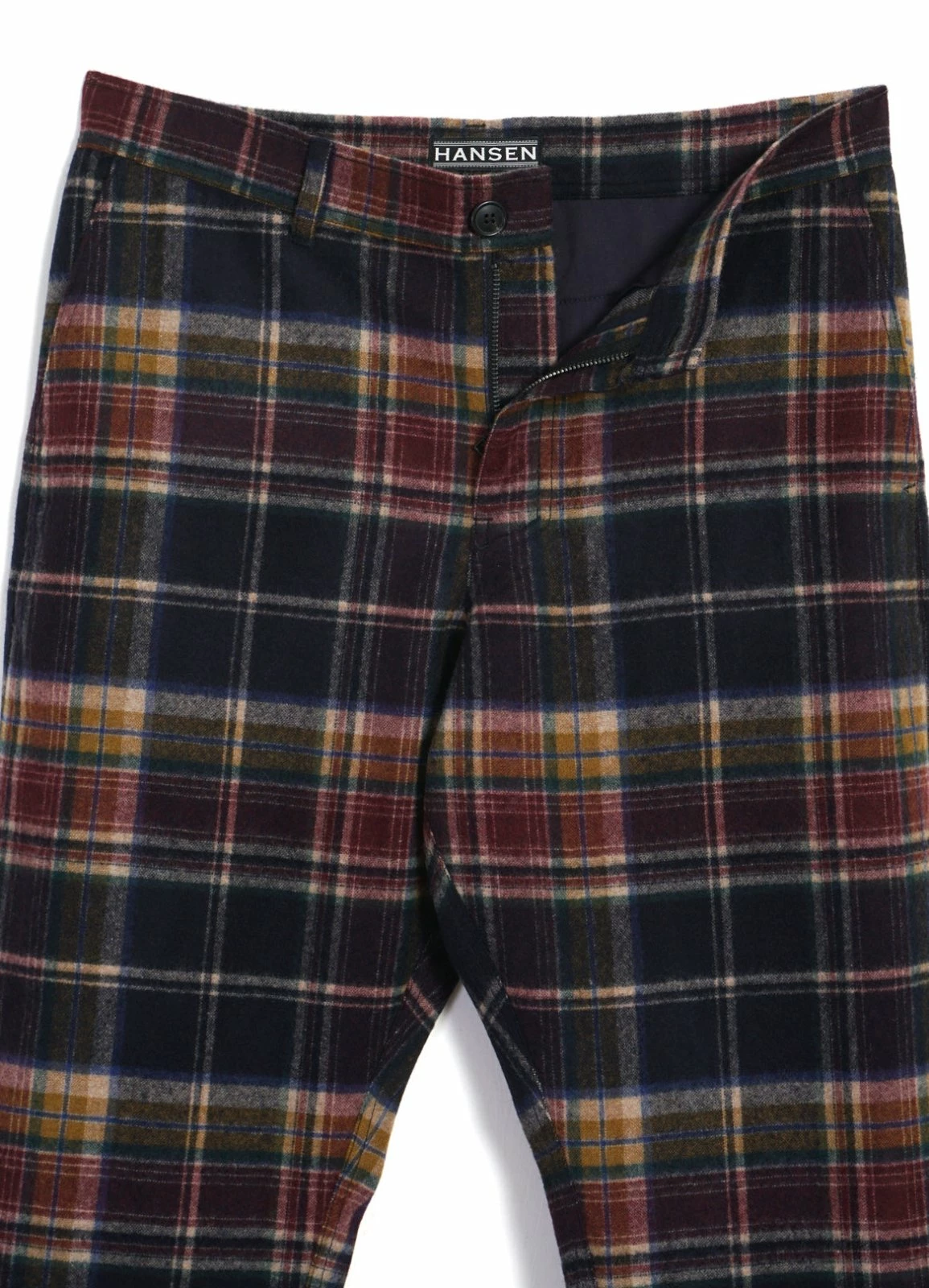 HANSEN GARMENTS TYGE | Wide Cut Cropped Trousers | Multi Colour Check 3 HANSEN GARMENTS TYGE | Wide Cut Cropped Trousers | Multi Colour Check - Image 3