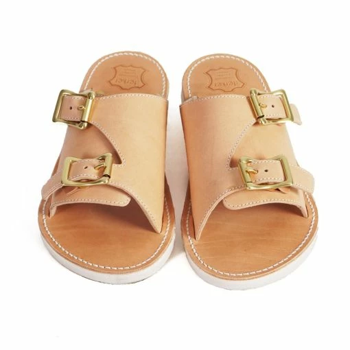 FERKER VEGETABLE LEATHER SANDAL | Buckle Sandal | Natural -Deals Bottoms Store vegetable leather sandal buckle sandal natural 225 321726