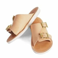 Deals Bottoms Store -Deals Bottoms Store vegetable leather sandal buckle sandal natural 225 615634