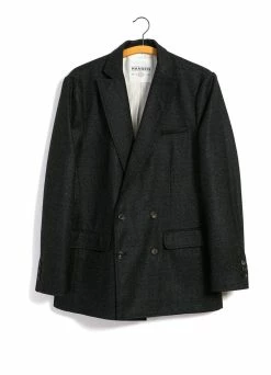 HANSEN GARMENTS WALTER | Classic Double Breasted Blazer | Black Marble