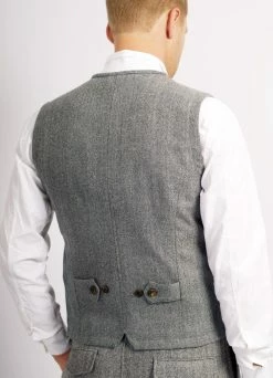 HANSEN GARMENTS WILLIAM | Classic Vest | Grey Melange -Deals Bottoms Store william classic vest grey melange 290 492992