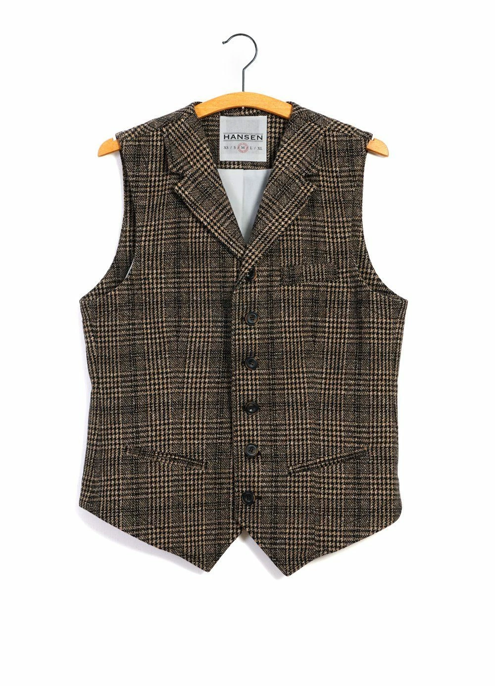 HANSEN GARMENTS WILLIAM | Lapel Waistcoat | Checkered 1 HANSEN GARMENTS WILLIAM | Lapel Waistcoat | Checkered
