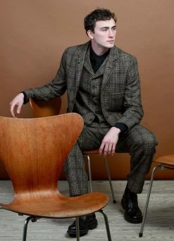 HANSEN GARMENTS WILLIAM | Lapel Waistcoat | Checkered 7 HANSEN GARMENTS WILLIAM | Lapel Waistcoat | Checkered -Deals Bottoms Store william lapel waistcoat checkered hansen garments 861476