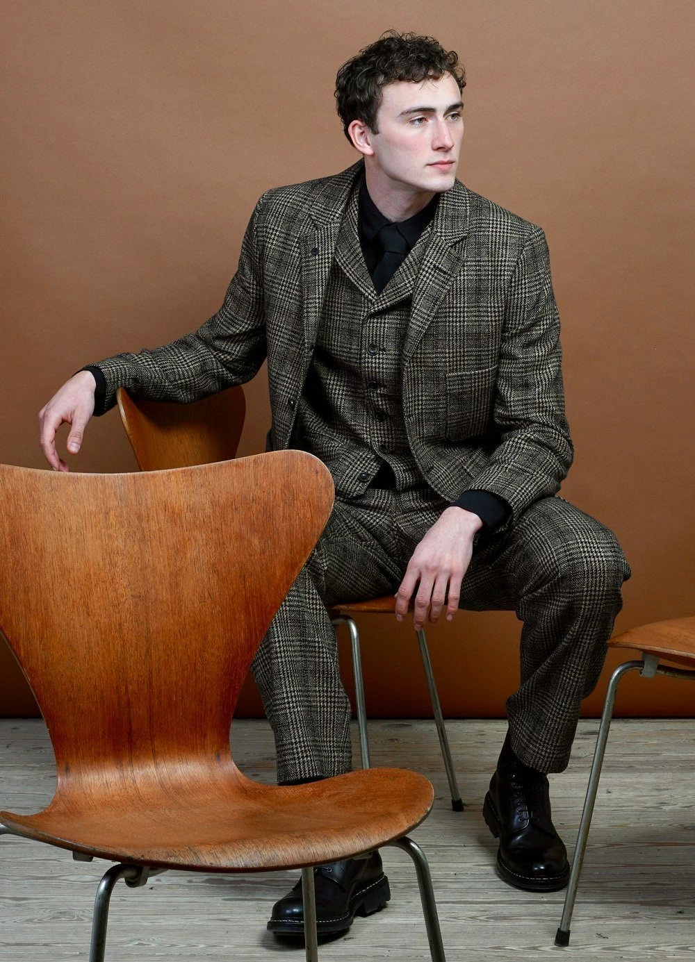 HANSEN GARMENTS WILLIAM | Lapel Waistcoat | Checkered 4 HANSEN GARMENTS WILLIAM | Lapel Waistcoat | Checkered - Image 4