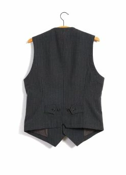 HANSEN GARMENTS WILLIAM | Lapel Waistcoat | Grey Pin -Deals Bottoms Store william lapel waistcoat grey pin hansen garments 245123