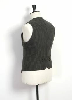 HANSEN GARMENTS WILLIAM | Lapel Waistcoat | Khaki Pin -Deals Bottoms Store william lapel waistcoat khaki pin hansen garments 617496